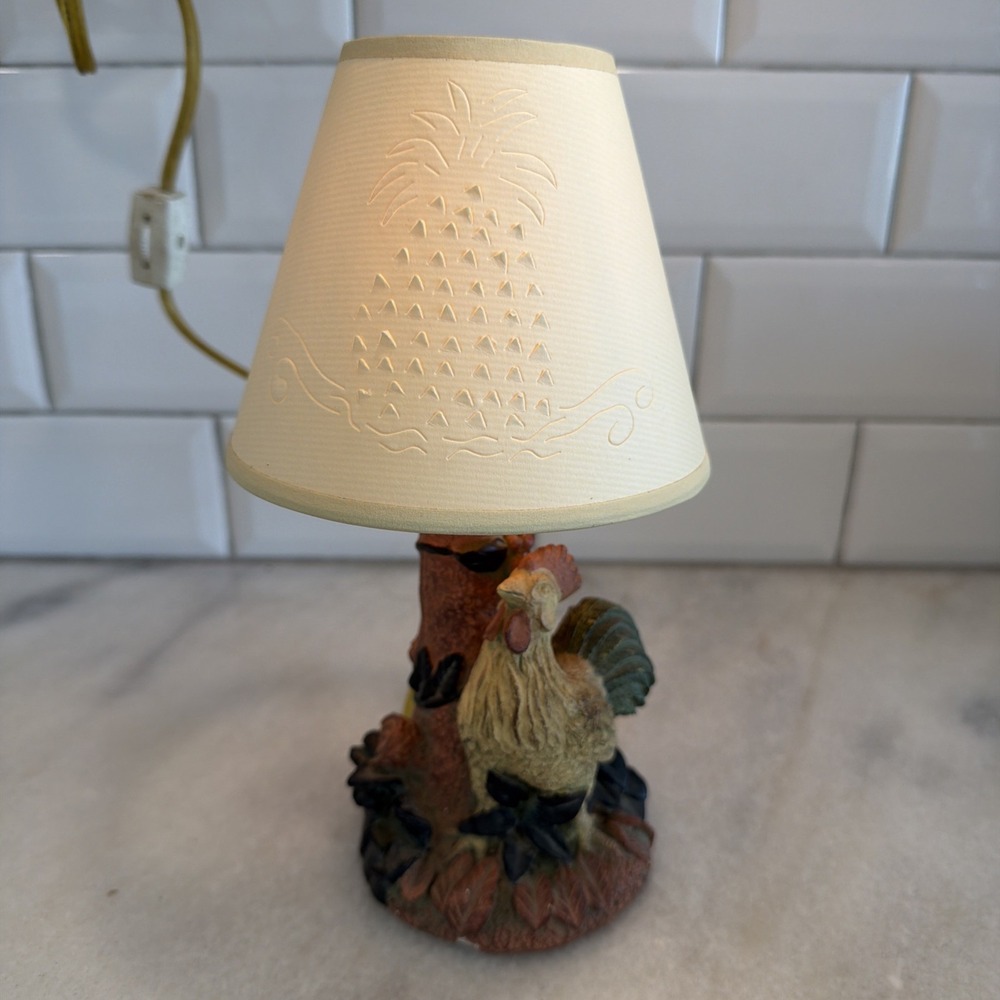Vintage Rooster Lamp & Farmhouse Rustic Theme ShadeGW006